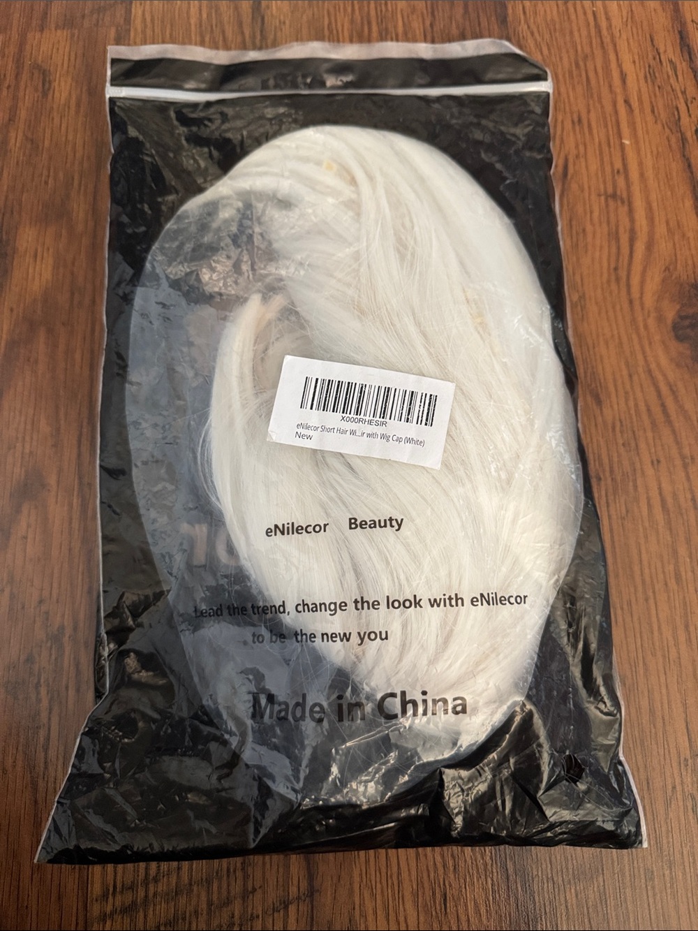 White Short Hair Wig - Women's Synthetic Hair 35.B